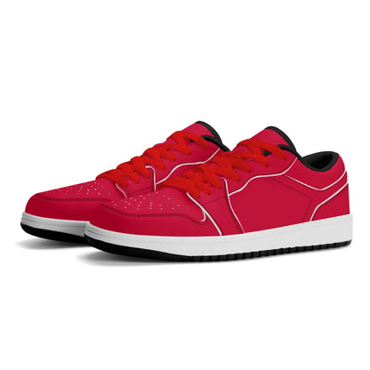 crimson-low-top-leder-sneaker-fur-damen-sneaker-jlr-design-57358 - JLR Design