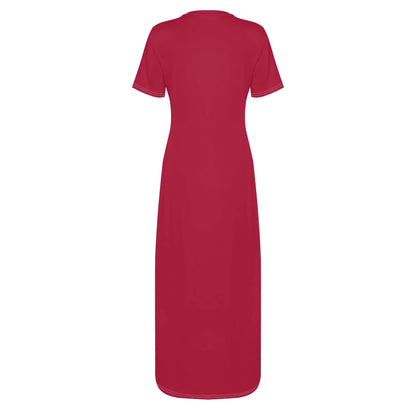 crimson-short-sleeve-long-dress-long-dress-jlr-design-56305 - JLR Design