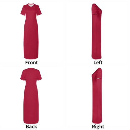 crimson-short-sleeve-long-dress-long-dress-jlr-design-24707 - JLR Design