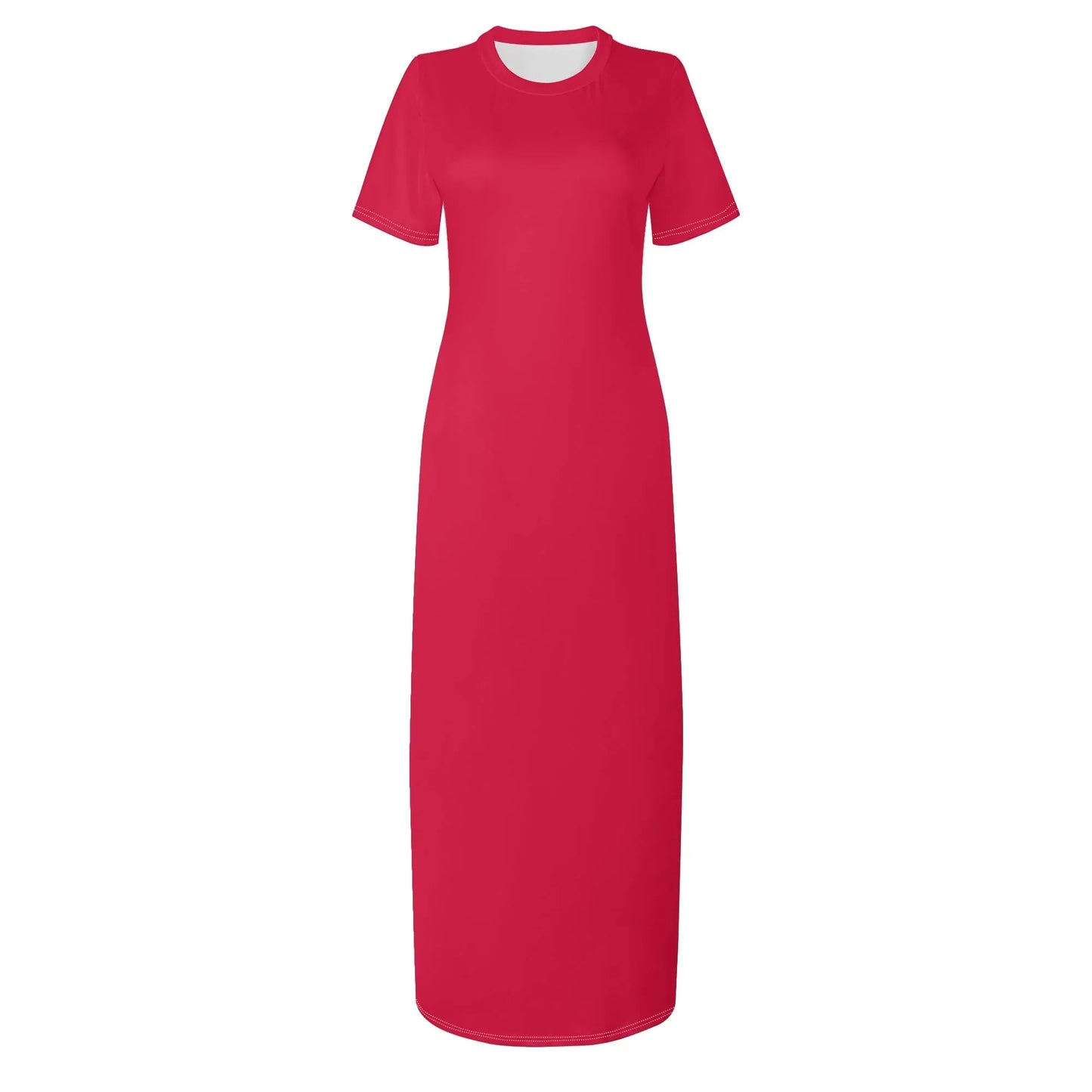crimson-short-sleeve-long-dresses-long-dress-jlr-design-37940 - JLR Design