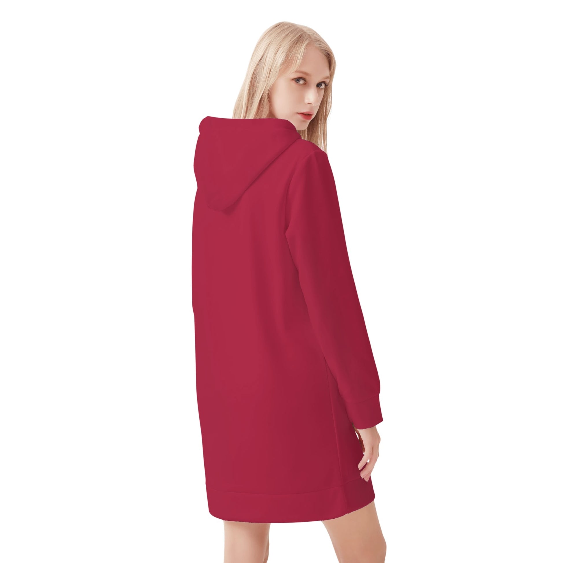 Crimson Velvet Hoodie Dress Hoodiekleid JLR Design