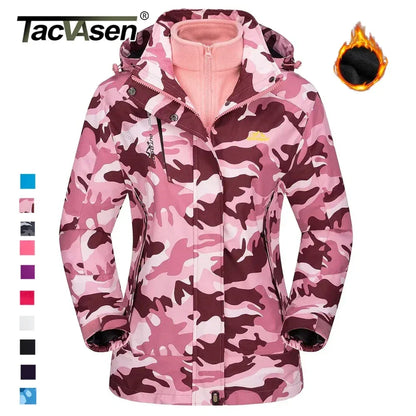 damen-3-in-1-outdoor-jacke-winter-ski-and-wandern-mit-fleece-innenjacke-und-windschutz-jacke-jlr-design-57092 - JLR Design