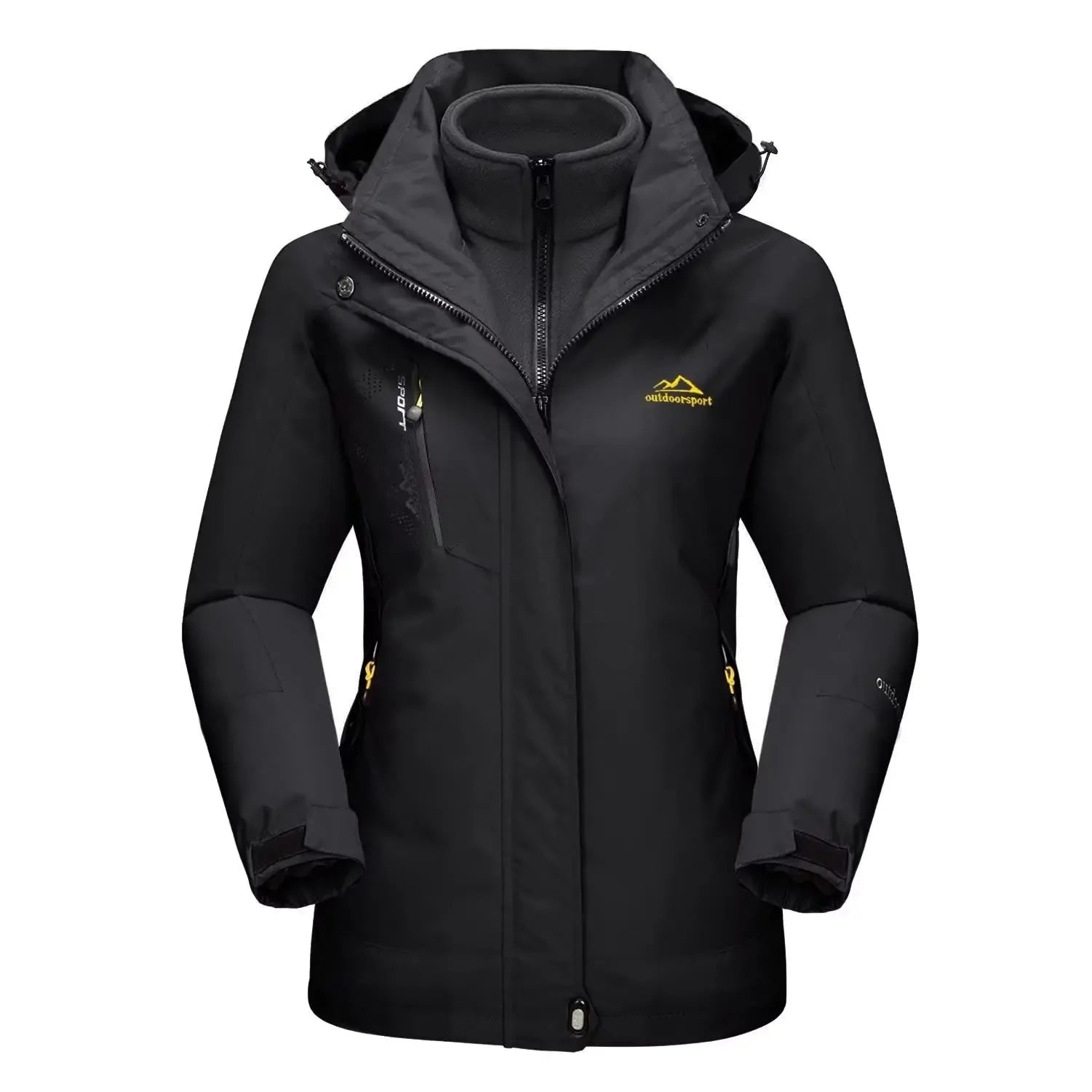 damen-3-in-1-outdoor-jacke-winter-ski-and-wandern-mit-fleece-innenjacke-und-windschutz-jacke-jlr-design-84473 - JLR Design