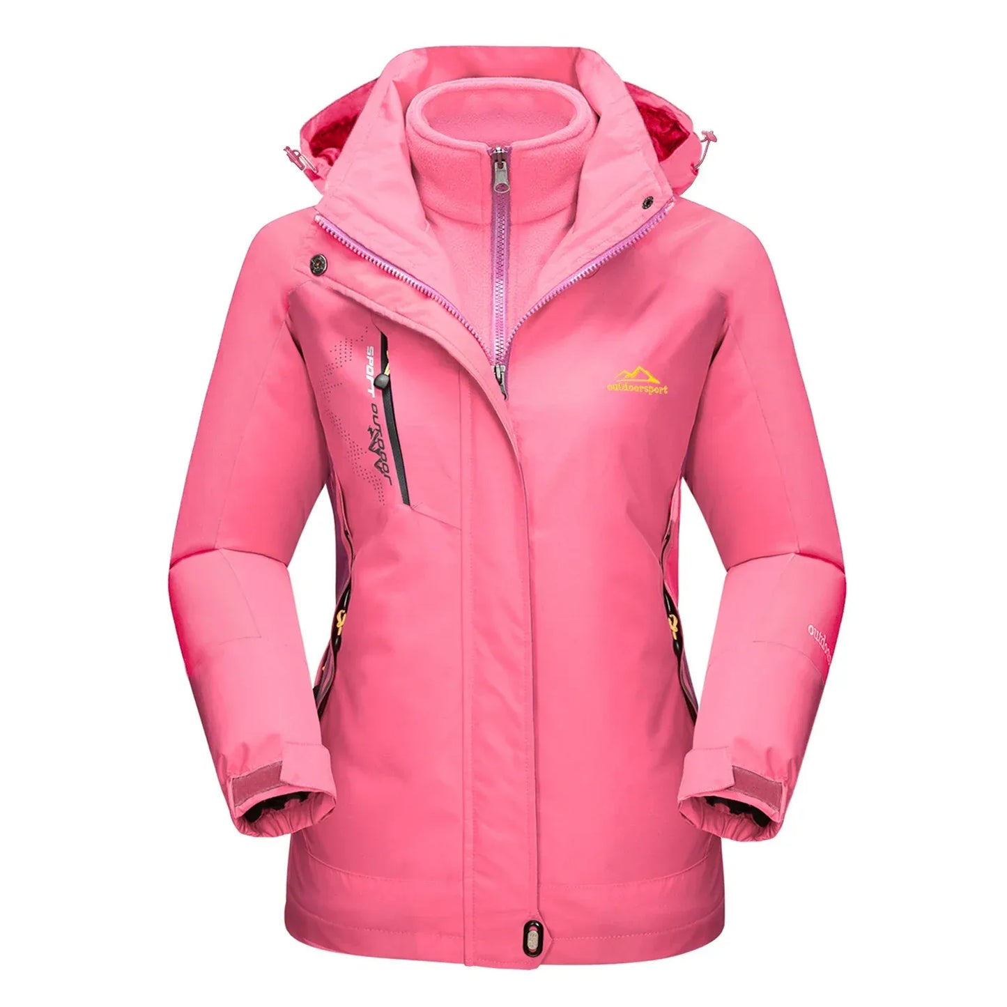damen-3-in-1-outdoor-jacke-winter-ski-and-wandern-mit-fleece-innenjacke-und-windschutz-jacke-jlr-design-78433 - JLR Design