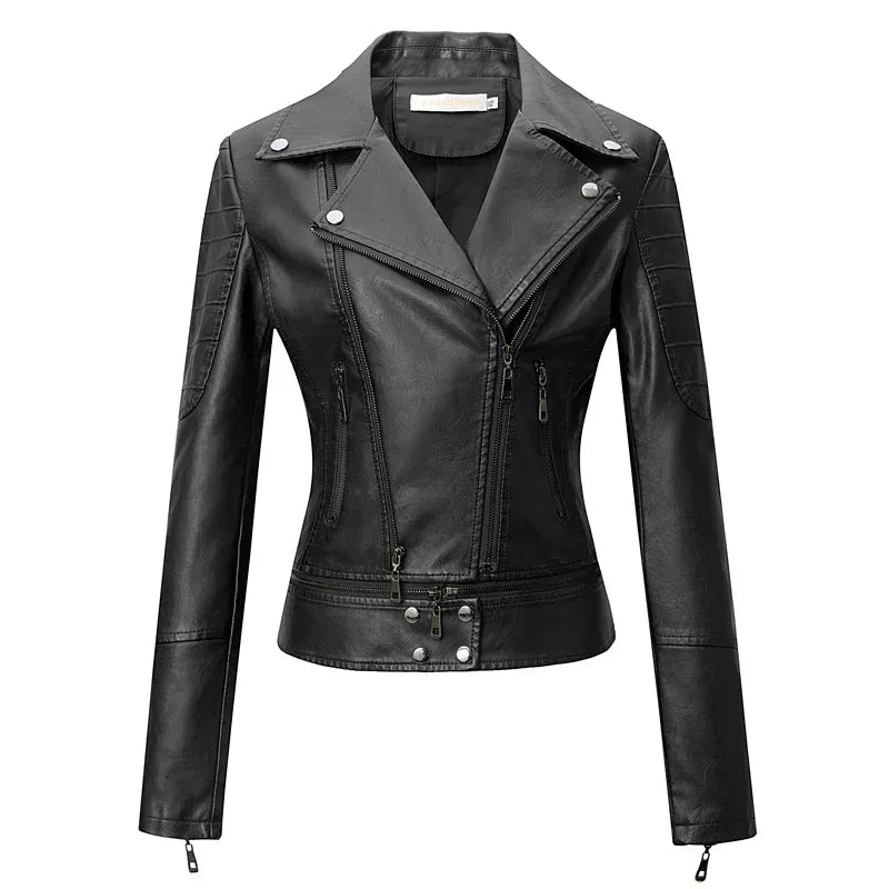 schwarz-orange-lederjacke-fur-damen-jacke-jlr-design-51934 - JLR Design