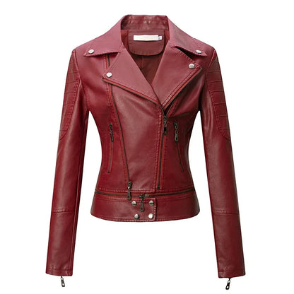 schwarz-orange-lederjacke-fur-damen-jacke-jlr-design-75861 - JLR Design