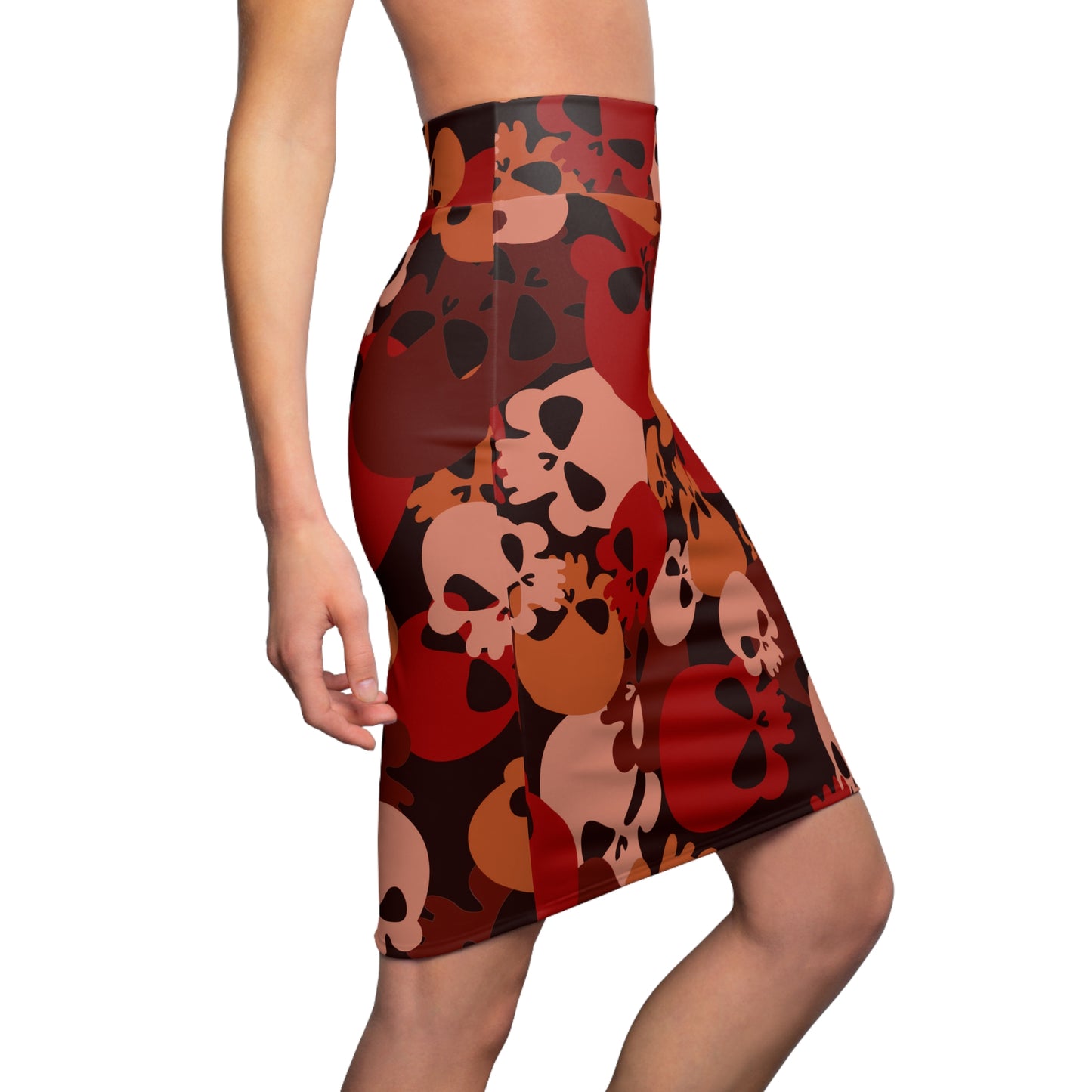 Dark Red Skull Bleistiftrock Bleistiftrock JLR Design