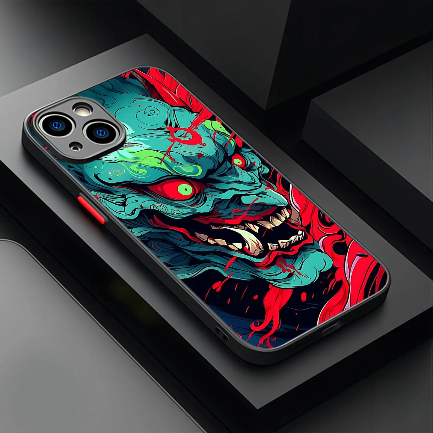 Demonic Oni Mask Handyhülle für iPhone 7 8 11 12 13 14 15 16 Mini/Plus/Pro/ProMax Handyhülle JLR Design