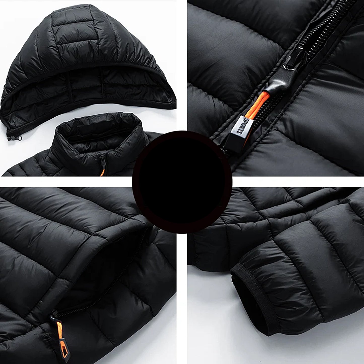 Men's winter parka - waterproof, warm, with removable hood, casual outdoor jacket for autumn and winter