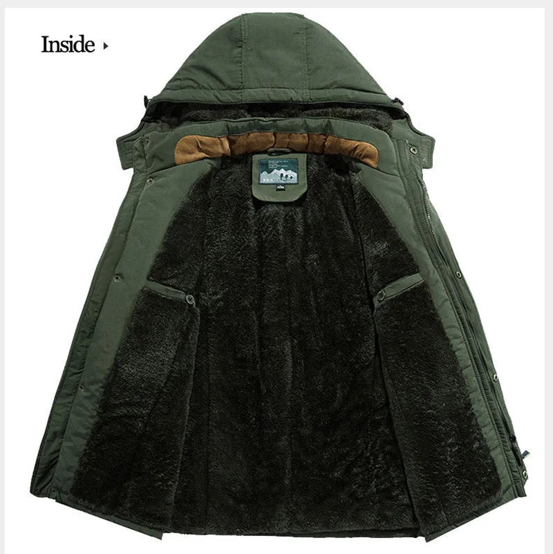 Dicke Winterjacke mit Kapuze & vielen Taschen Parka 99.99 dick, Winterparka JLR Design