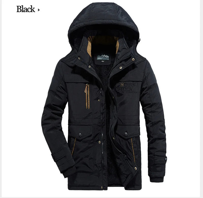 Dicke Winterjacke mit Kapuze & vielen Taschen Parka 99.99 dick, Winterparka JLR Design