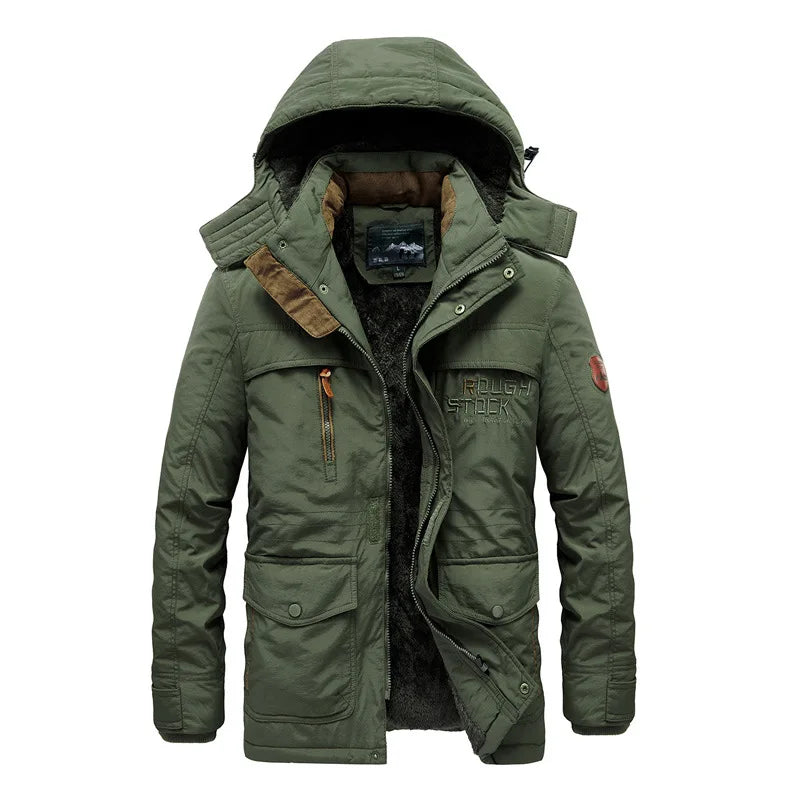 Dicke Winterjacke mit Kapuze & vielen Taschen Parka 99.99 dick, Winterparka JLR Design