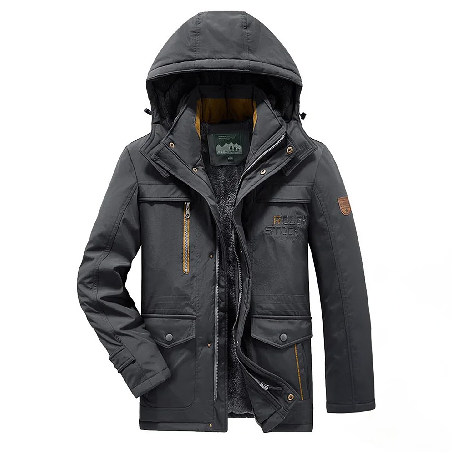 Dicke Winterjacke mit Kapuze & vielen Taschen Parka 99.99 dick, Winterparka JLR Design