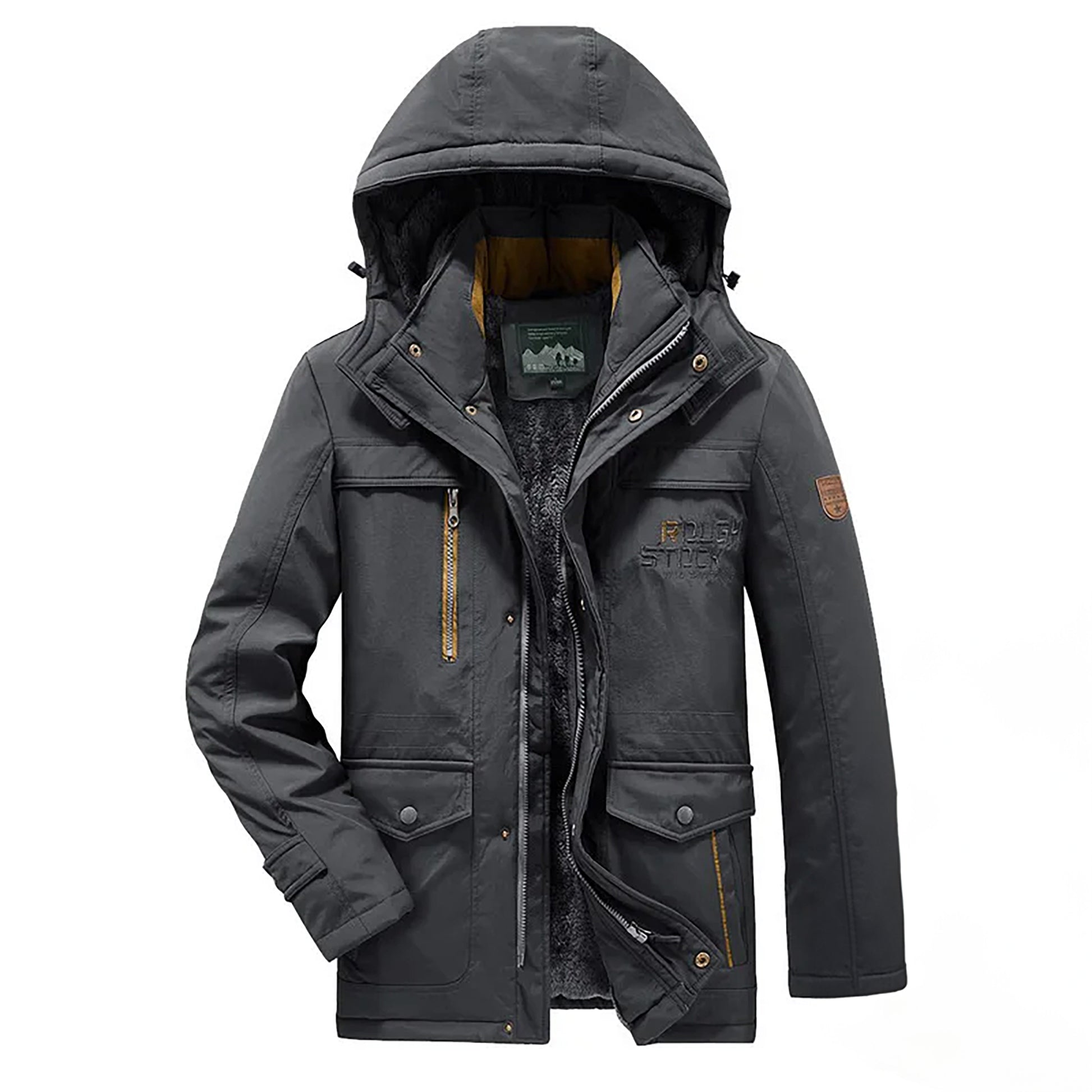 Dicke Winterjacke mit Kapuze & vielen Taschen Parka JLR Design