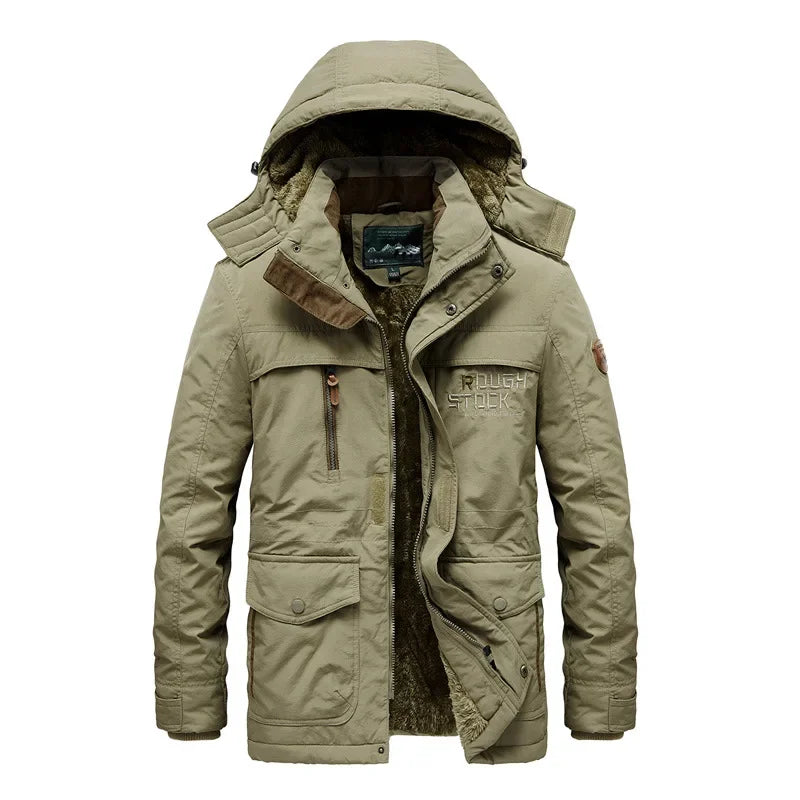 Dicke Winterjacke mit Kapuze & vielen Taschen Parka JLR Design