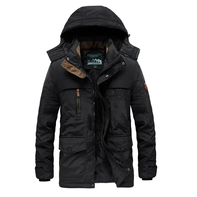 Dicke Winterjacke mit Kapuze & vielen Taschen Parka JLR Design