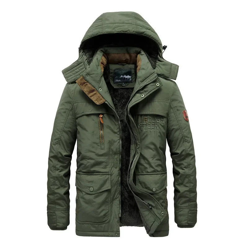 Dicke Winterjacke mit Kapuze & vielen Taschen Parka JLR Design