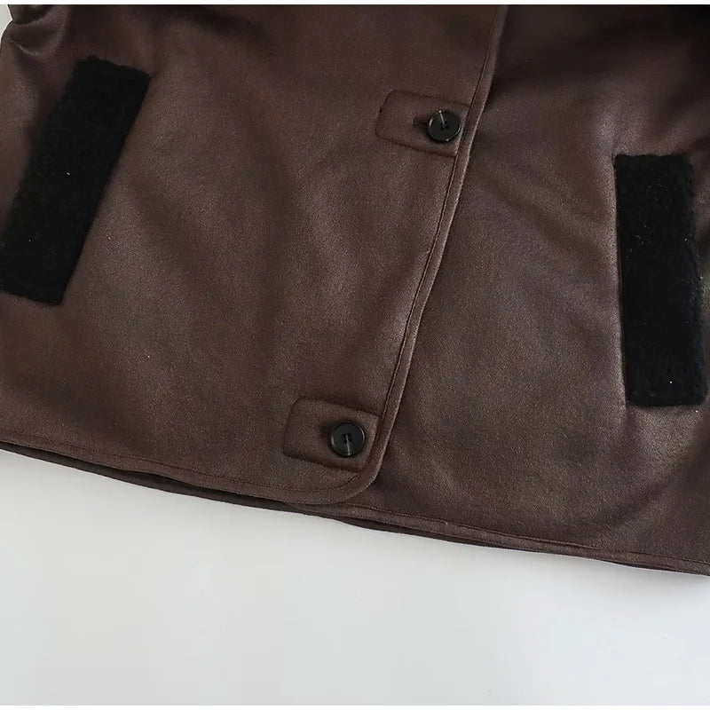 Dicker Faux-Shearling Loose Coat Jacke JLR Design