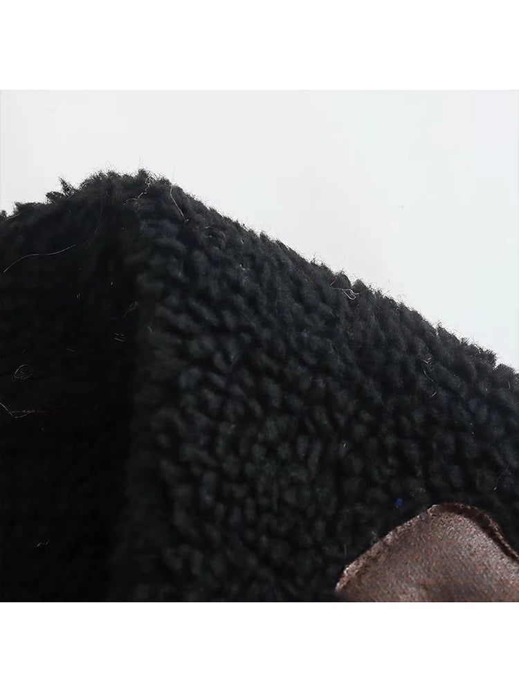 Dicker Faux-Shearling Loose Coat Jacke JLR Design