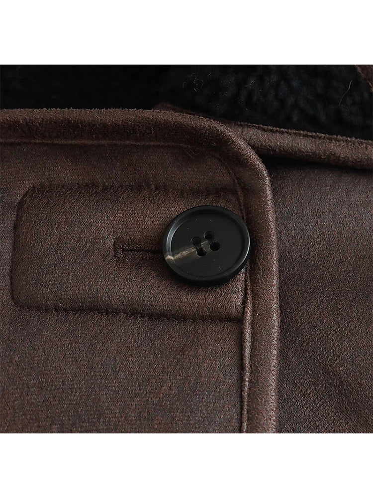 Dicker Faux-Shearling Loose Coat Jacke JLR Design