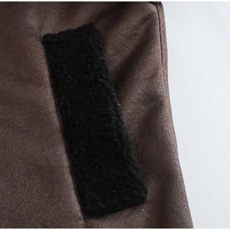 Dicker Faux-Shearling Loose Coat Jacke JLR Design