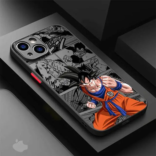 Dragonball TPU Handyhülle Son Goku Manga Look Handyhülle für Phone 12 13 14 15 16 ProMax X XR XSMAX Plus Handyhülle JLR Design