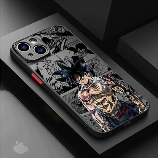 Dragonball TPU Handyhülle Son Goku Topless für Phone 12 13 14 15 16 ProMax X XR XSMAX Plus Handyhülle JLR Design