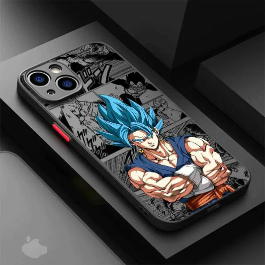 Dragonball TPU Handyhülle Super Saiyan Blue Handyhülle für Phone 12 13 14 15 16 ProMax X XR XSMAX Plus Handyhülle JLR Design