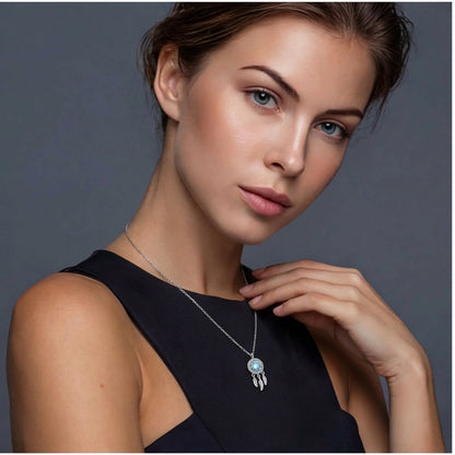 Dreamcatcher Spirit Necklace – 925 Sterling Silber mit 1 Karat Moissanit