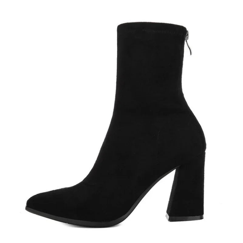 Edle Sock-Boots mit Blockabsatz High Heels 56.99 Chelsea, Heels, High JLR Design