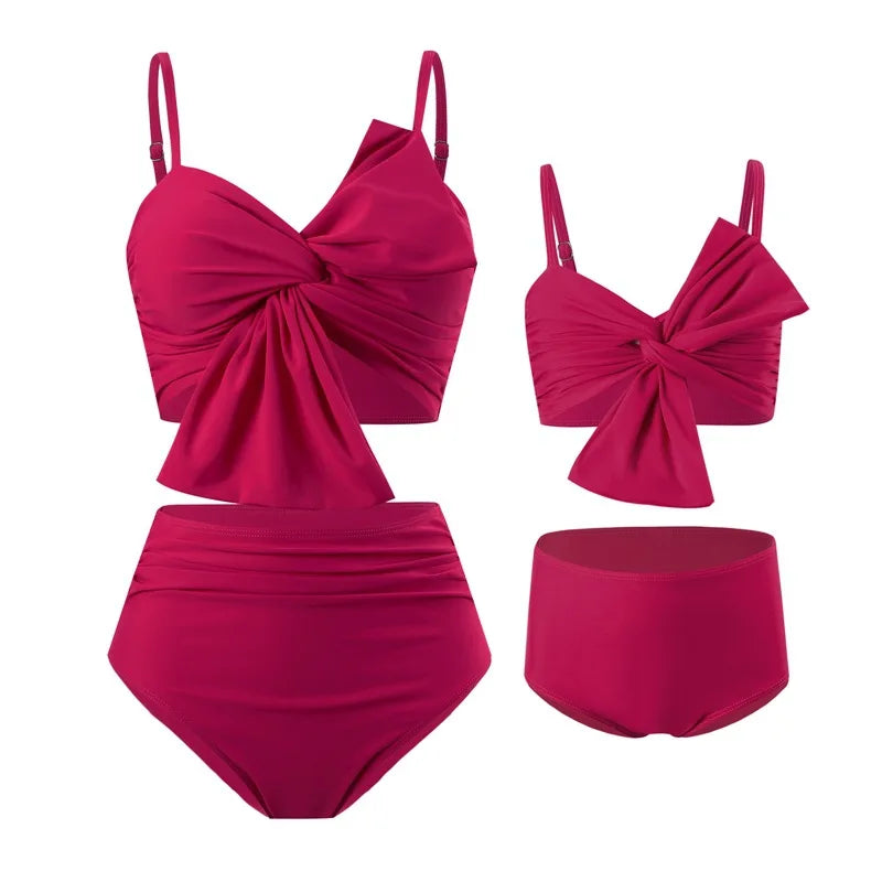 Einfarbiges Bikini Set mit großer Schleife Bikini mit Schleife JLR Design