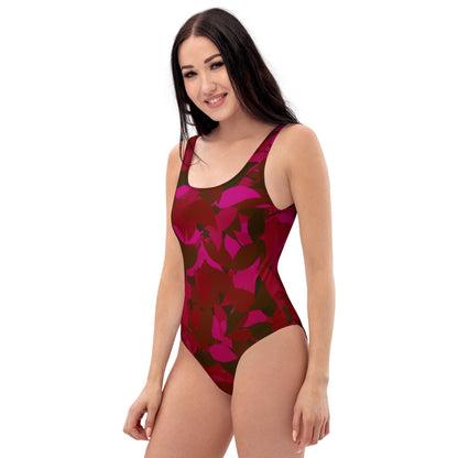 Einteilige Red Leaf Badeanzug mit Cheeky Passform Badeanzug 56.99 badeanzug, Damen, Leaf, red JLR Design