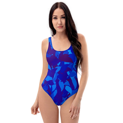 Einteiliger Blue Leaf Badeanzug mit Cheeky Passform Badeanzug 56.99 badeanzug, Blue, Damen, Leaf JLR Design