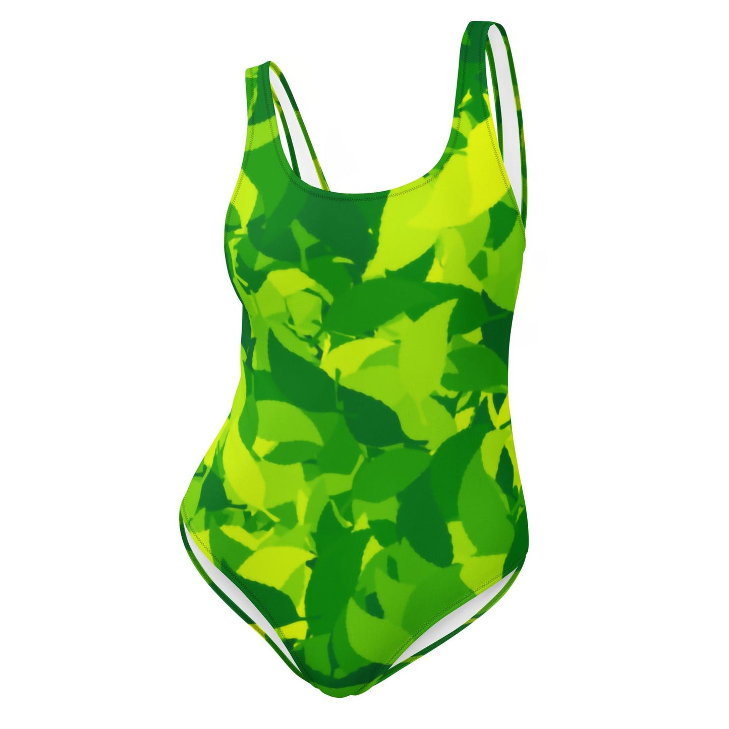 Einteiliger Green Leaf Badeanzug mit Cheeky Passform Badeanzug 56.99 badeanzug, Damen, Green, Leaf JLR Design