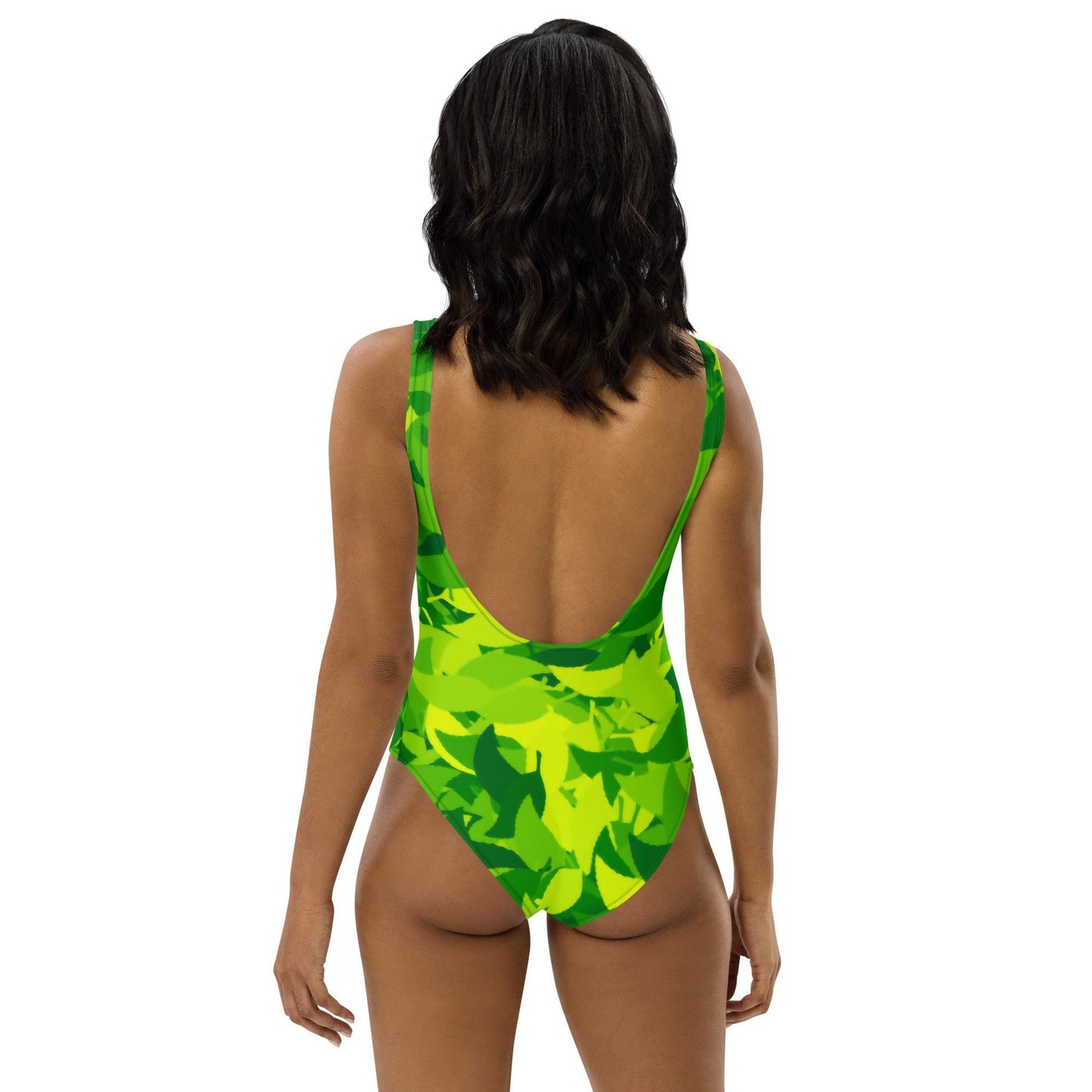 Einteiliger Green Leaf Badeanzug mit Cheeky Passform Badeanzug JLR Design