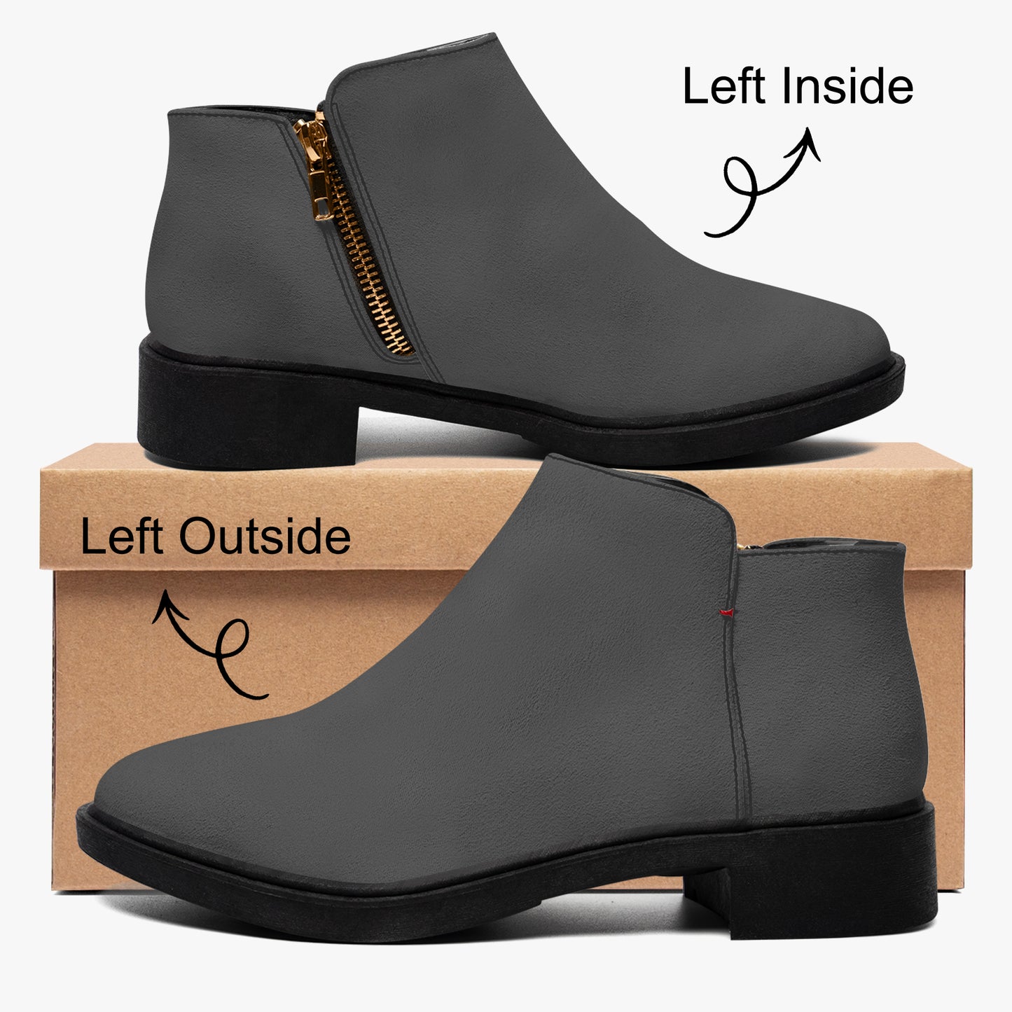 Eklipse elegante Reißverschluss-Stiefeletten Stiefeletten JLR Design