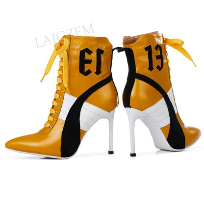 Elegante Damen-High-Heels aus echtem Leder im Sneaker Design High Heels 129.99 Design, Heels, High, Sneaker JLR Design