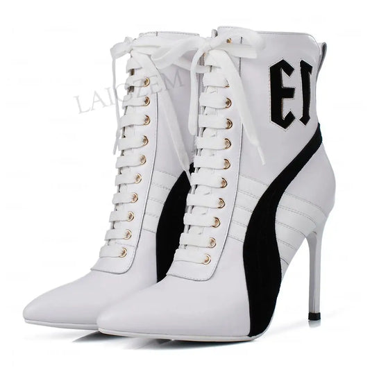 Elegante Damen-High-Heels aus echtem Leder im Sneaker Design High Heels JLR Design
