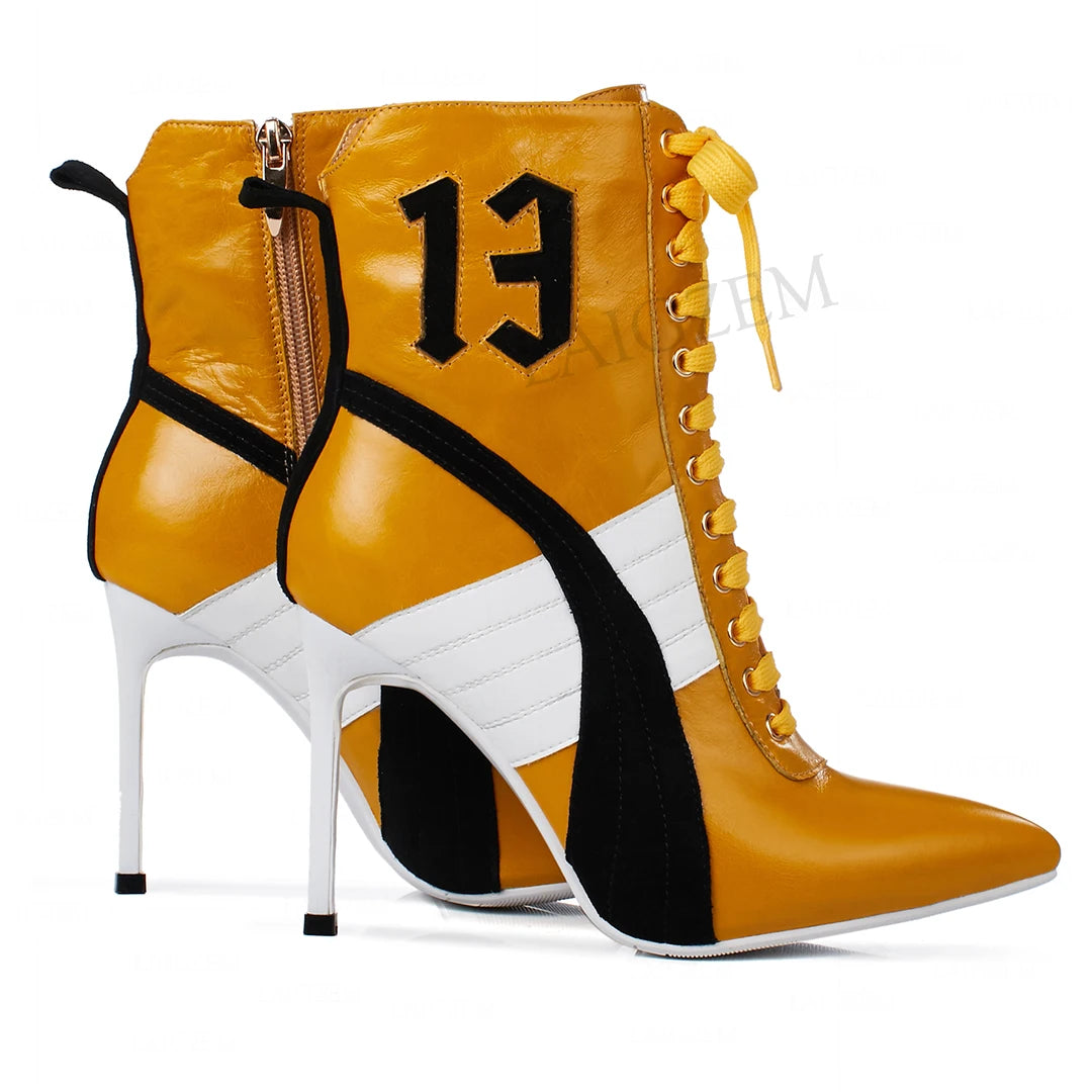 Elegante Damen-High-Heels aus echtem Leder im Sneaker Design High Heels 129.99 Design, Heels, High, Sneaker JLR Design