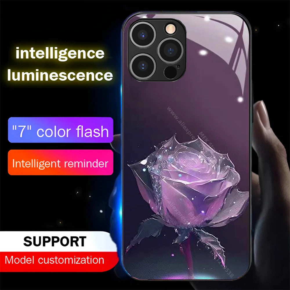 Elegante Iphone Handyhülle mit LED-Beleuchtung Rosen Cover 43.99 Cover, Handyhülle, Rose JLR Design