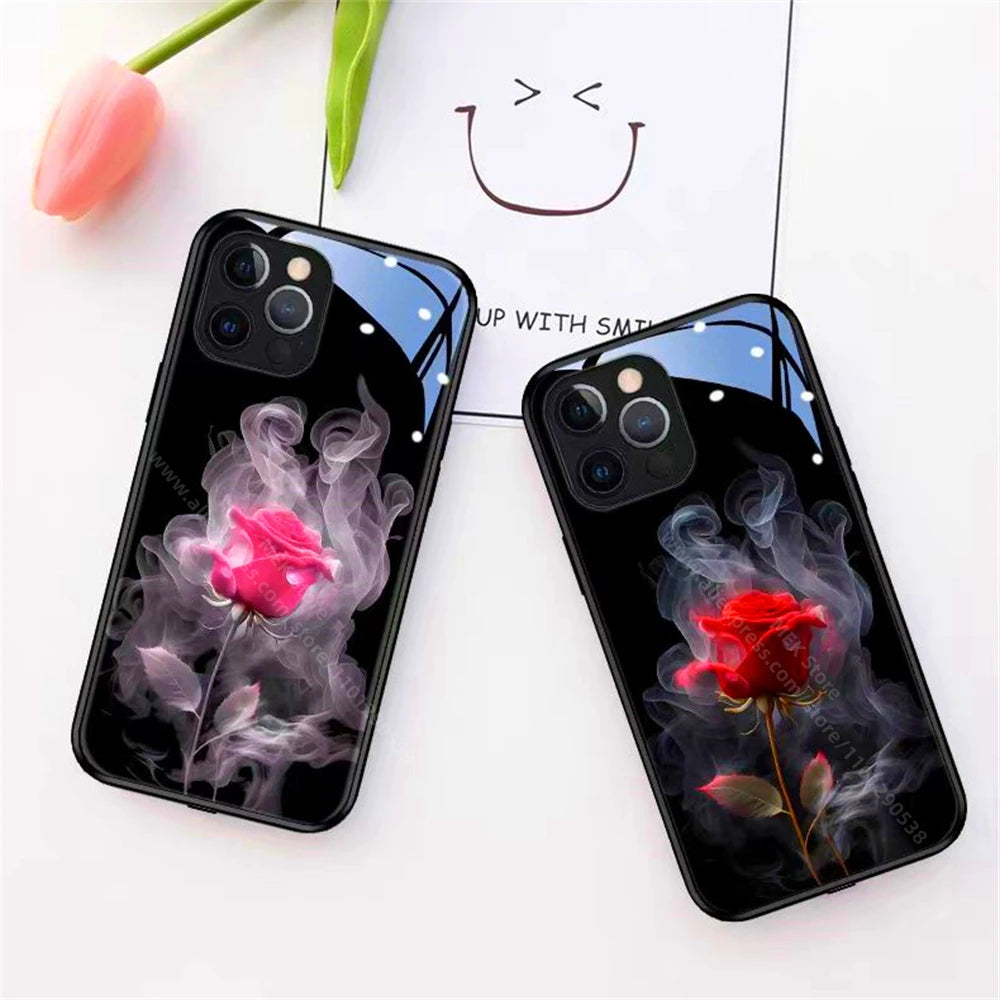 Elegante Iphone Handyhülle mit LED-Beleuchtung Rosen Cover 43.99 Cover, Handyhülle, Rose JLR Design