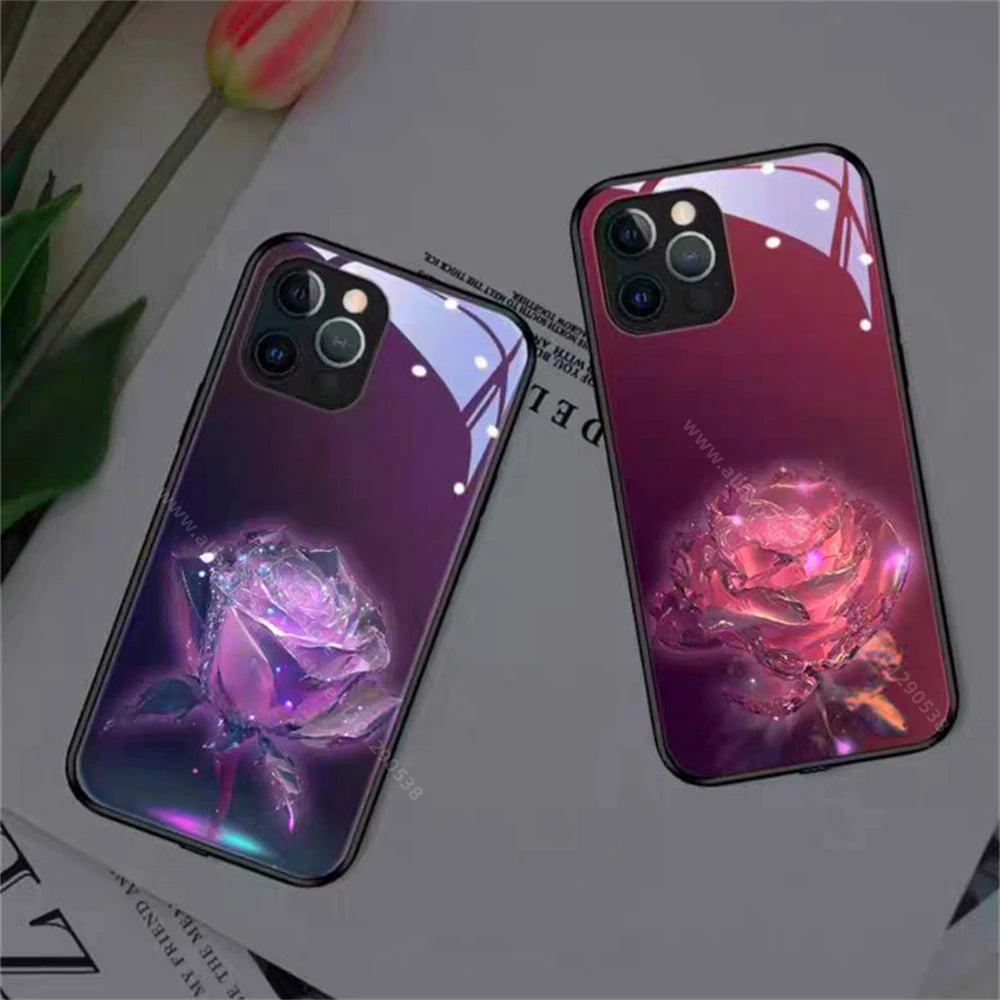 Elegante Iphone Handyhülle mit LED-Beleuchtung Rosen Cover 43.99 Cover, Handyhülle, Rose JLR Design