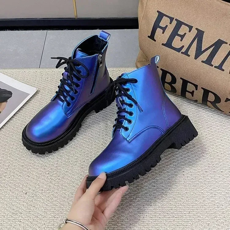 elegante-leder-stiefel-mit-lackoptik-boots-jlr-design-83483 - JLR Design