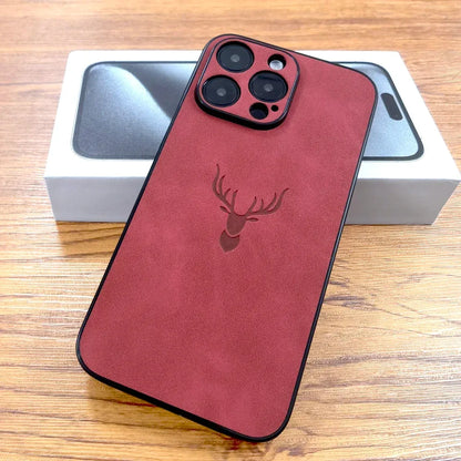 elegante-lederhulle-mit-hirschmotiv-fur-iphone-12-13-14-15-16-minipluspropromax-handyhulle-jlr-design-79648 - JLR Design