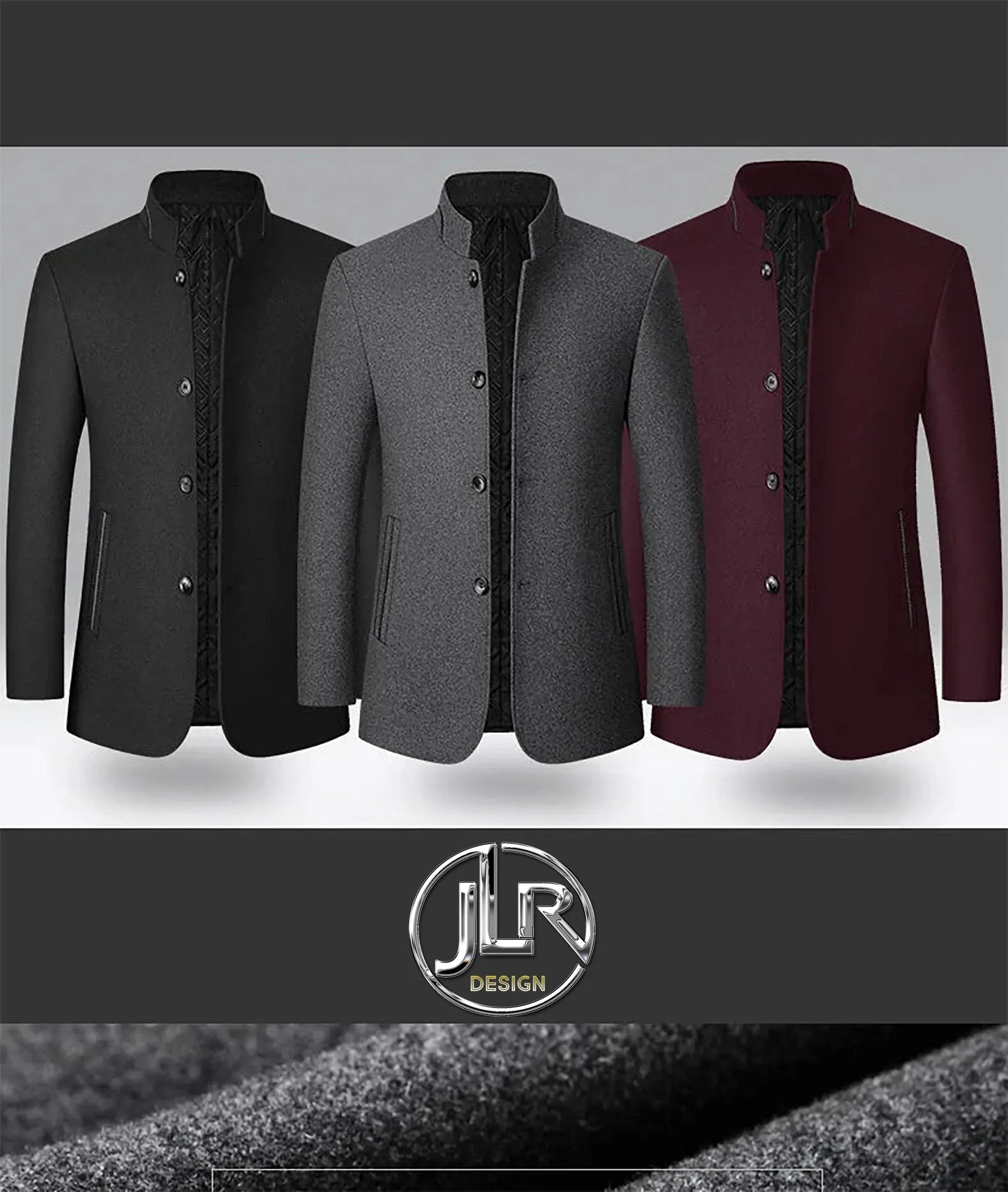 herren-wollmantel-fur-herbstwinter-mit-stehkragen-mantel-jlr-design-97022 - JLR Design