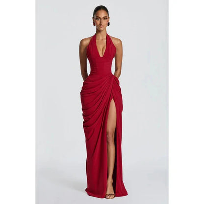 elegantes-maxikleid-mit-schlitz-ruckenfrei-tailliert-sommer-abendmode-kleid-jlr-design-13 - JLR Design