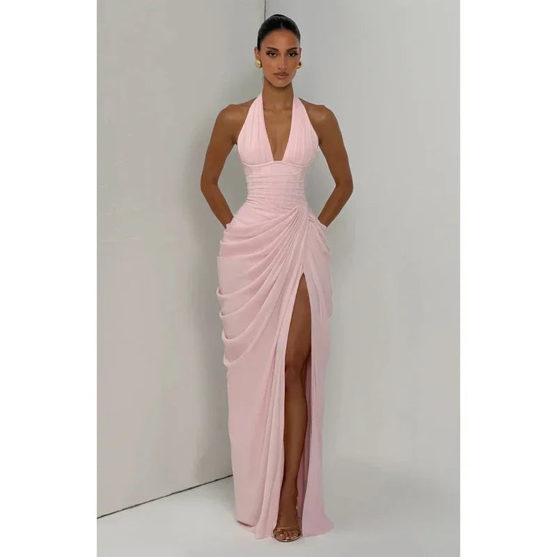 elegantes-maxikleid-mit-schlitz-ruckenfrei-tailliert-sommer-abendmode-kleid-jlr-design-19 - JLR Design