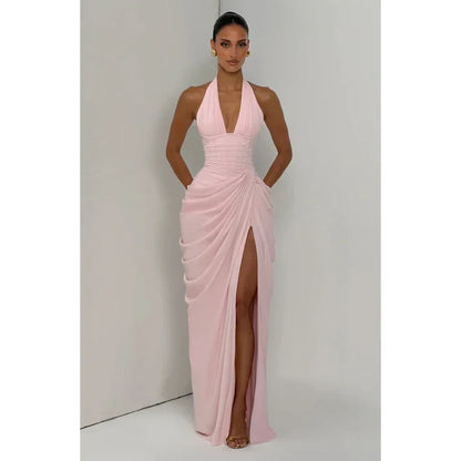 elegantes-maxikleid-mit-schlitz-ruckenfrei-tailliert-sommer-abendmode-kleid-jlr-design-19 - JLR Design