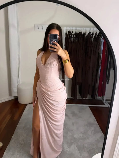 elegantes-maxikleid-mit-schlitz-ruckenfrei-tailliert-sommer-abendmode-kleid-jlr-design-21 - JLR Design