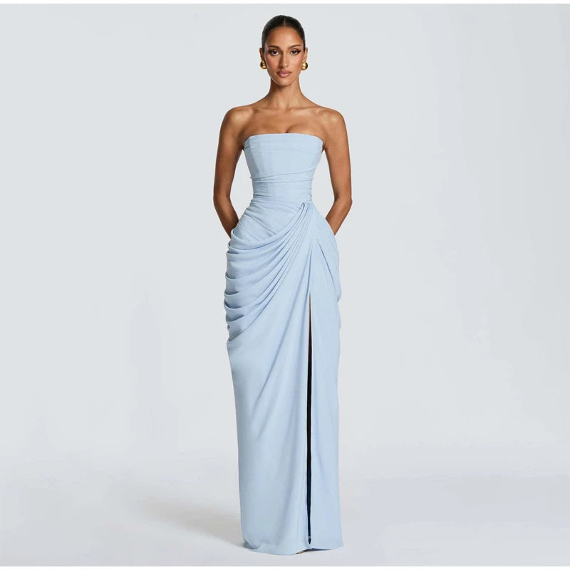elegantes-maxikleid-mit-schlitz-ruckenfrei-tailliert-sommer-abendmode-kleid-jlr-design-26 - JLR Design